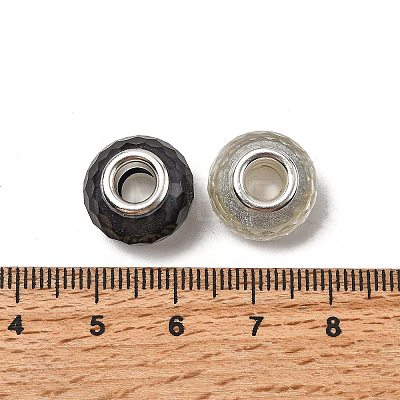 Faceted Resin European Beads RESI-C063-01D-1