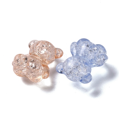 Crackle Transparent Acrylic Beads OACR-G033-05D-1