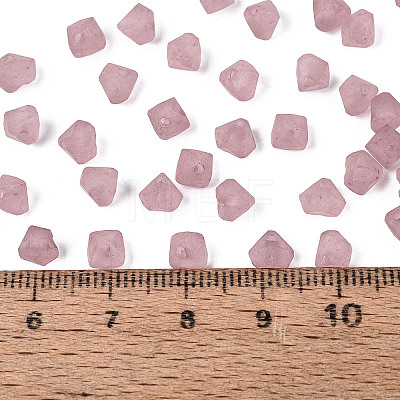 FGB Frosted Transparent Glass Seed Beads SEED-N013-03A-06-1