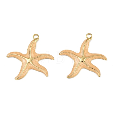 304 Stainless Steel Enamel Pendants STAS-L290-12G-1