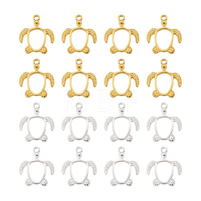 Craftdady 40Pcs 2 Colors Alloy Open Back Bezel Pendants FIND-CD0001-05-1