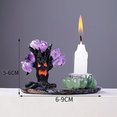 Natural Amethyst Candlestick Display Decorations PW-WG2CDDE-02-1