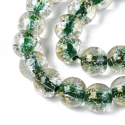 Crackle Transparent Glass Beads Strands X1-GLAA-N030-8mm-01F-1