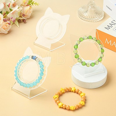 4Pcs Clear Acrylic Slant Back Single Bracelet Bangle Display Stands AC-FS5191-01A-1
