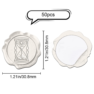 Adhesive Wax Seal Stickers DIY-SD0001-60I-1