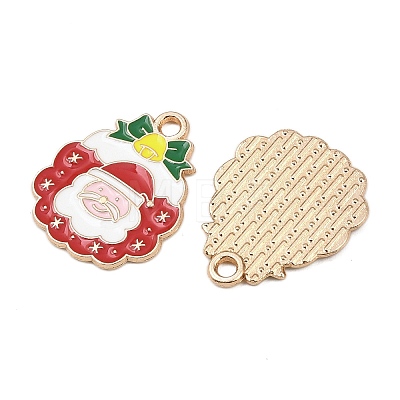 Christmas Alloy Enamel Pendants FIND-I067-02KCG-12-1