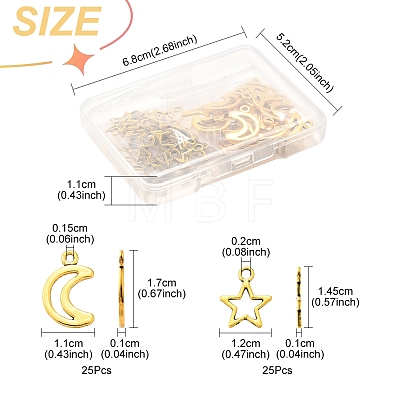 50Pcs 2 Styles Tibetan Style Alloy Charms TIBEP-FS0001-29AG-1