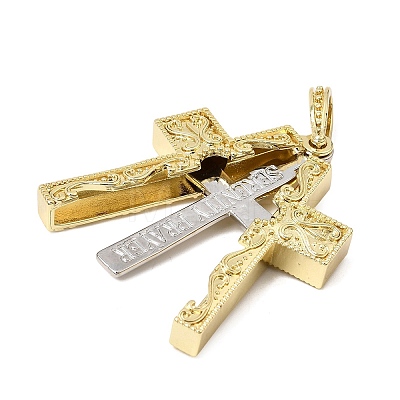 Brass Split Big Pendants KK-CBACA9B-09G-1