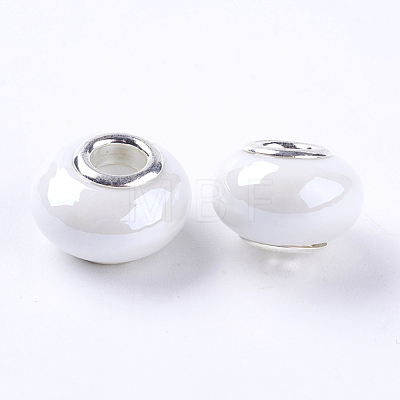 Handmade Porcelain Ceramic Spacer Beads Fit European Charm Bracelets X-OPDL-G001-16-1