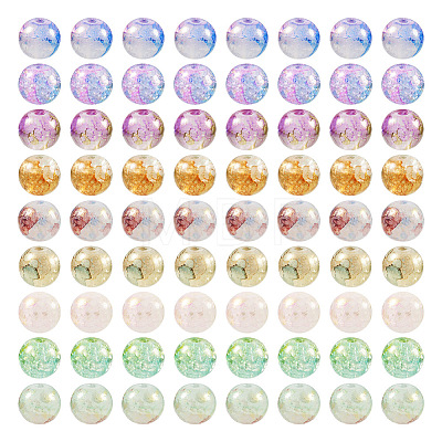  180Pcs 9 Colors Baking Painted Crackle Glass Beads DGLA-TA0001-06-1