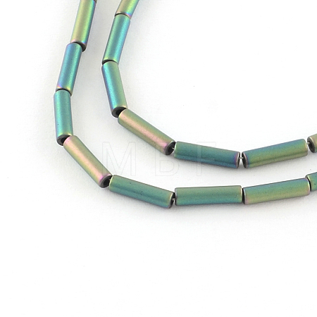 Tube Electroplate Non-magnetic Synthetic Hematite Bead Strands G-S203-26D-1