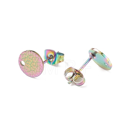 Ion Plating(IP)  304 Stainless Steel Ear Stud Findings STAS-O119-15B-M-1