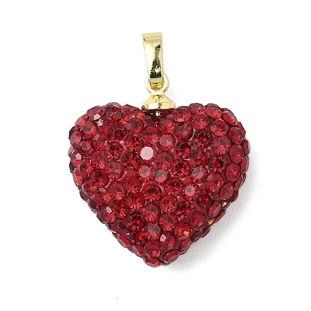 Brass Rhinestone Pendants KK-K293-48A-G-1
