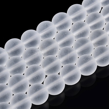 Transparent Glass Beads Strands GLAA-T032-T10mm-MD13-1
