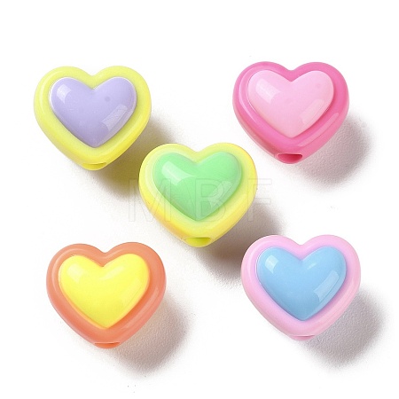 Two Tone Opaque Acrylic Beads SACR-I005-08C-1