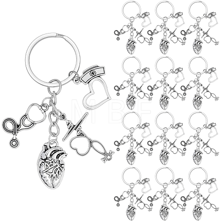 20Pcs Alloy Medical Theme Keychains KEYC-SC00039-1