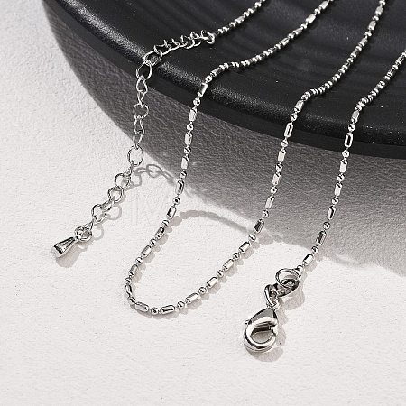 Brass Ball Chain Necklaces KK-P304-03P-1