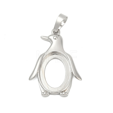 Brass Pendant Cabochon Settings KK-S521-17E-P-1