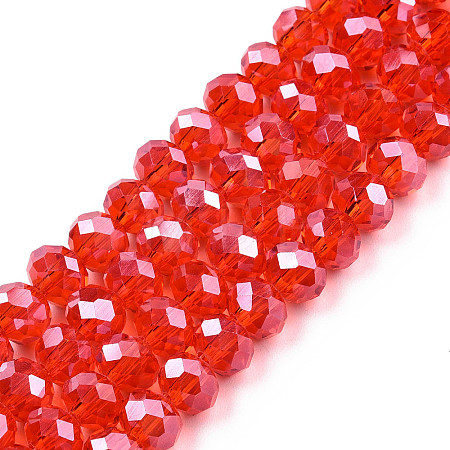 Electroplate Glass Beads Strands EGLA-A034-T6mm-A27-1