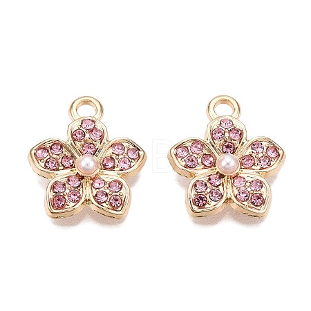 Rack Plating Alloy Pave Rhinestone Pendants FIND-N005-15B-1