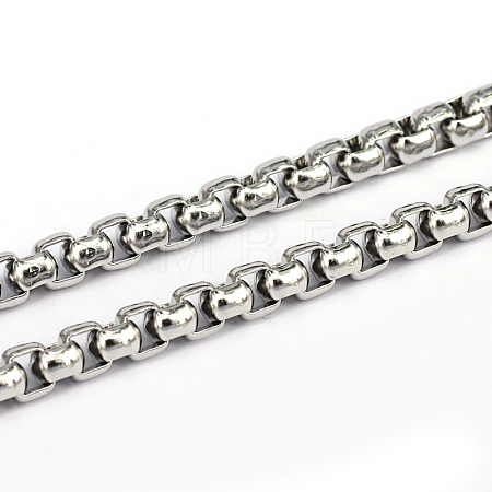Tarnish Resistant 304 Stainless Steel Box Chains CHS-L001-29-5mm-1