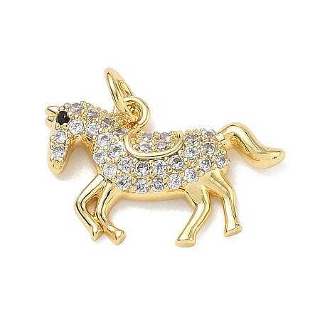 Brass with Rhinestone Pendants RB-CBA6830-18G-07-1