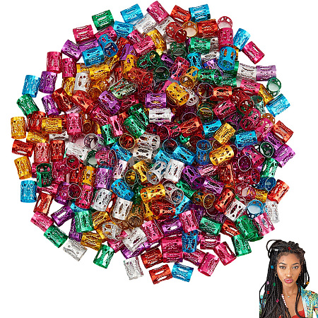 300Pcs Aluminum Dreadlocks Beads Hair Decoration ALUM-PA0001-03-1