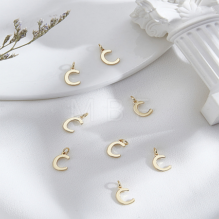 8Pcs Brass Charms KK-LP0001-85C-1