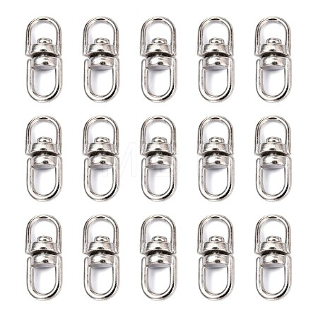 Alloy Double Eye Swivel Clasps PALLOY-E385-14P-1