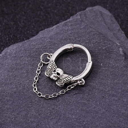 316L Stainless Steel Micro Pave Cubic Zirconia Hoop Nose Rings WG352E4-09-1