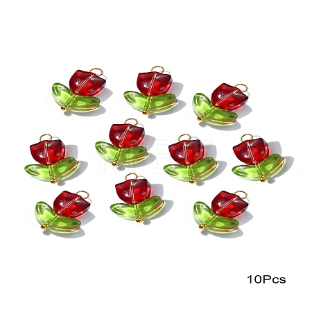 Handmade Lampwork Pendants PALLOY-YW028-02-1