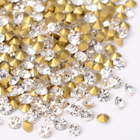 Back Plated Diamond Glass Pointed Rhinestone X-RGLA-SS4-001-1