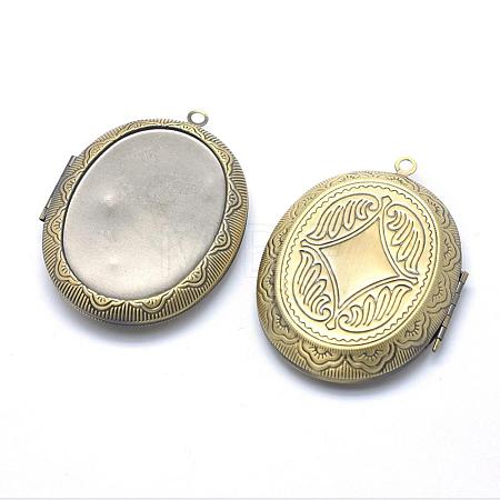 Brass Locket Pendants KK-F717-22AB-NR-1