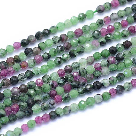 Natural Ruby in Zoisite Beads Strands G-I279-E02-01-1