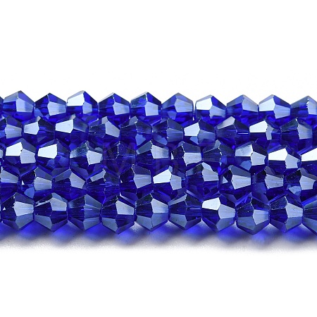 Transparent Electroplate Glass Beads Strands EGLA-A039-T6mm-A06-1