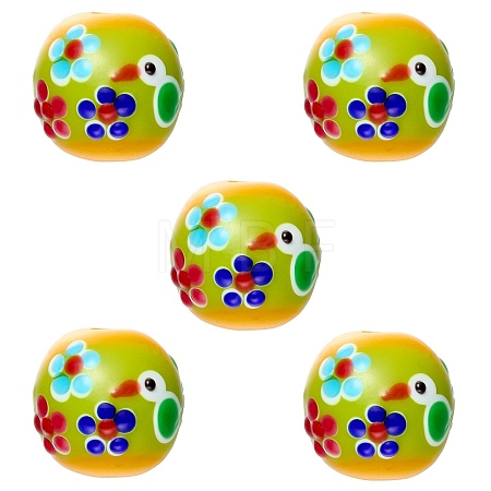 5Pcs Handmade Lampwork Beads LAMP-SZ0001-48B-1
