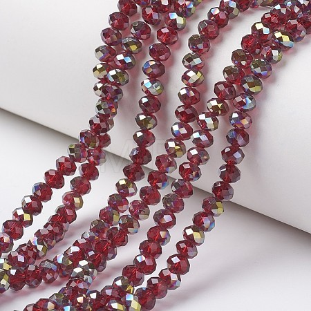 Electroplate Transparent Glass Beads Strands LS-EGLA-A034-T4mm-S14-1