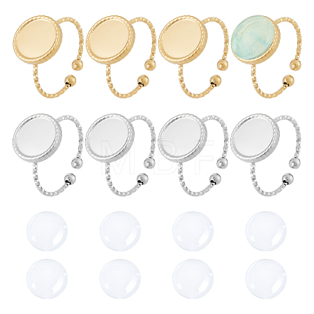 DIY Blank Dome Ring Making Kit STAS-UN0045-05-1