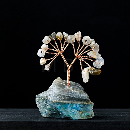Natural Labradorite Chips Tree Decorations PW-WG47948-07-1