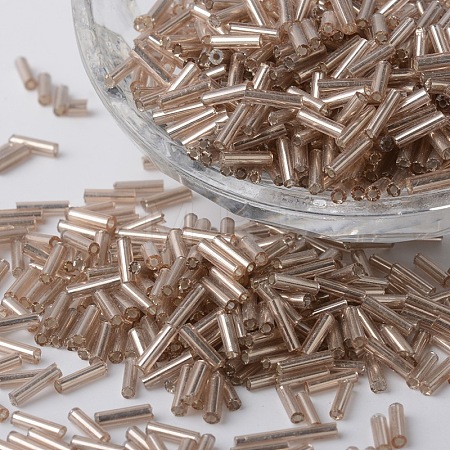 Silver Lined Glass Bugle Beads SEED-K001-A11-1-1