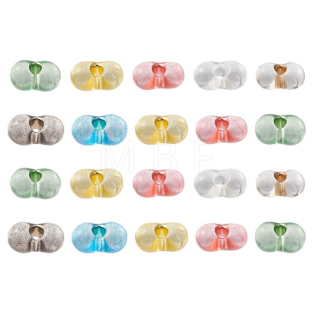 Czech Lampwork Beads/Gold Inlay Color LAMP-YW0001-09-1