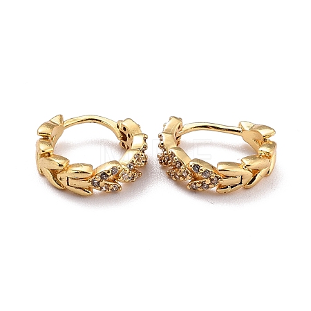Heart Sparkling Cubic Zirconia Huggie Hoop Earring for Her ZIRC-C025-22G-05-1