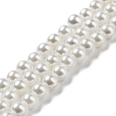 Electroplated Shell Pearl Beads Strands SHEL-F008-03A-01-1