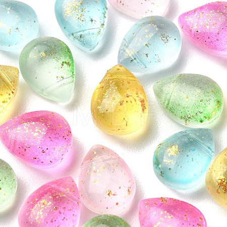 20Pcs 5 Colors Transparent Spray Painted Glass Beads GLAA-YW0001-91-1