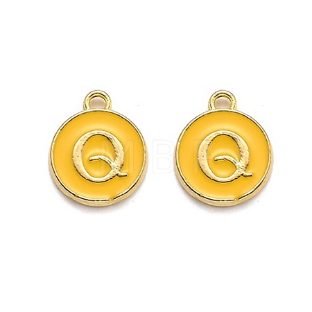Golden Plated Alloy Enamel Charms X-ENAM-Q437-13Q-1
