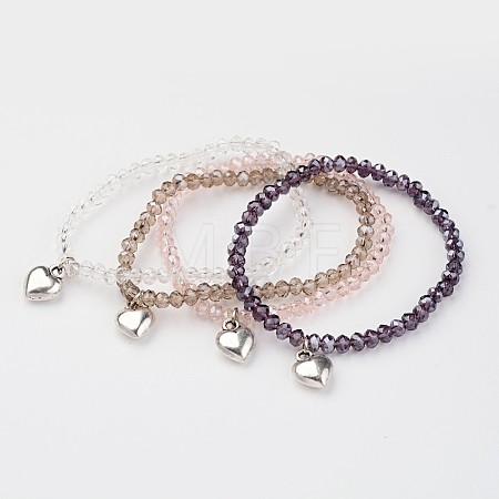 Glass Beads Stretch Bracelets X-BJEW-JB02450-1