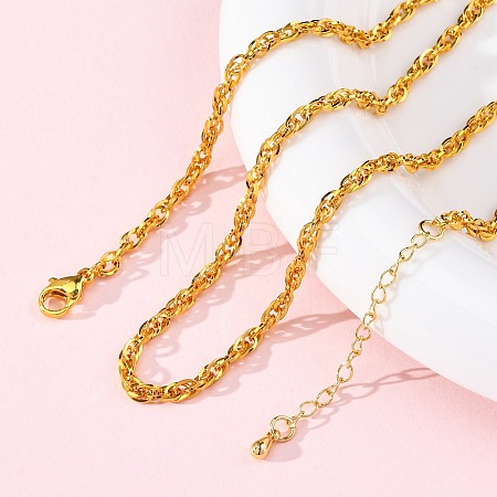 Brass Rope Chains Necklaces for Women NJEW-D302-62G-1