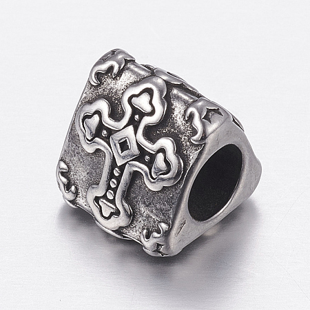 304 Stainless Steel European Beads STAS-P173-110AS-1