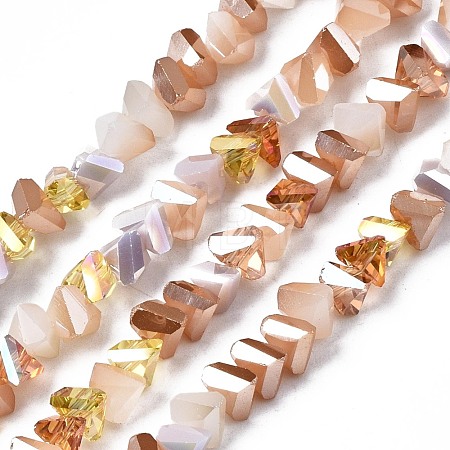 Electroplate Glass Beads Strands EGLA-N002-06H-1
