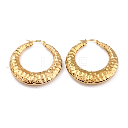 Ion Plating(IP) 304 Stainless Steel Hoop Earrings EJEW-O096-34G-1